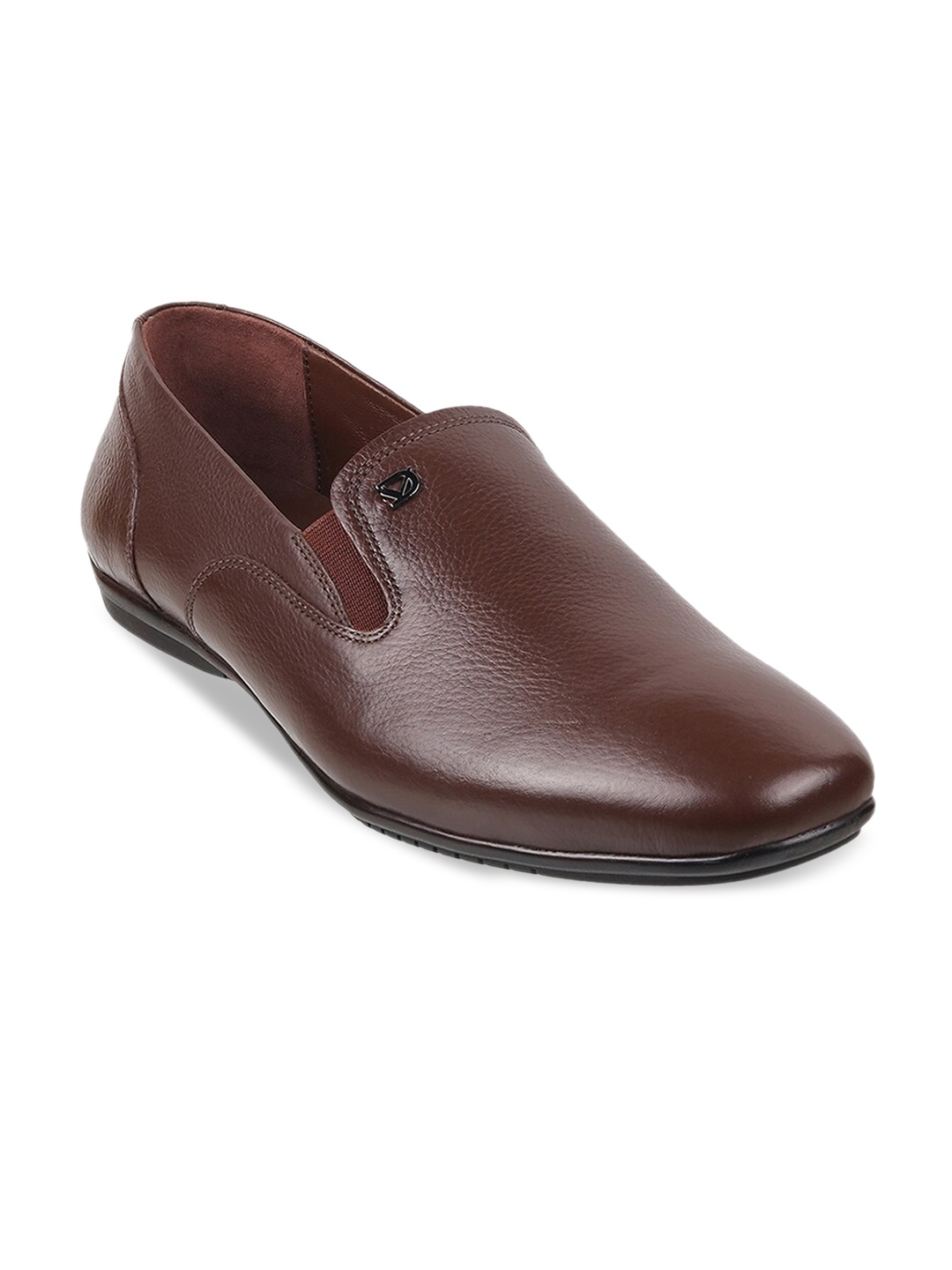 

DAVINCHI Men Leather Formal Slip-On Shoes, Brown