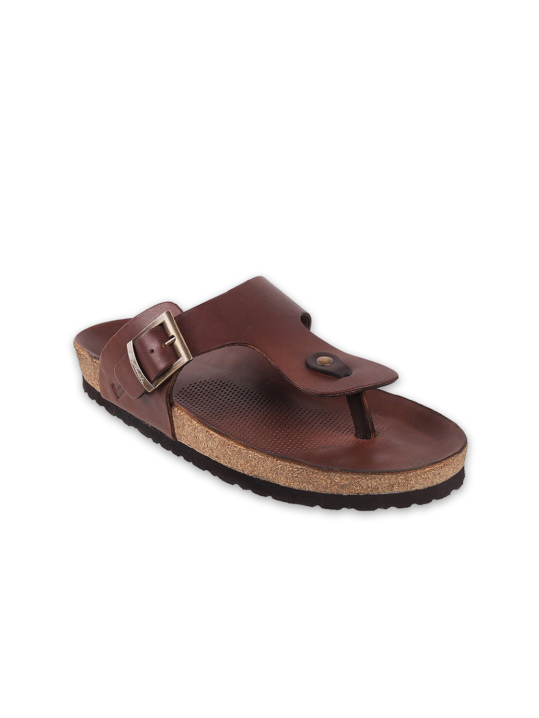 

DAVINCHI Men Buckle Comfort Sandals, Tan