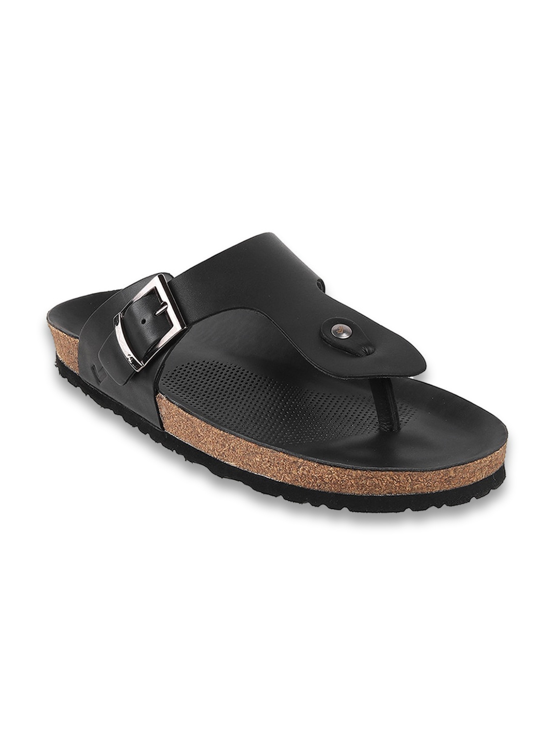 

DAVINCHI Men Buckle Comfort Sandals, Black