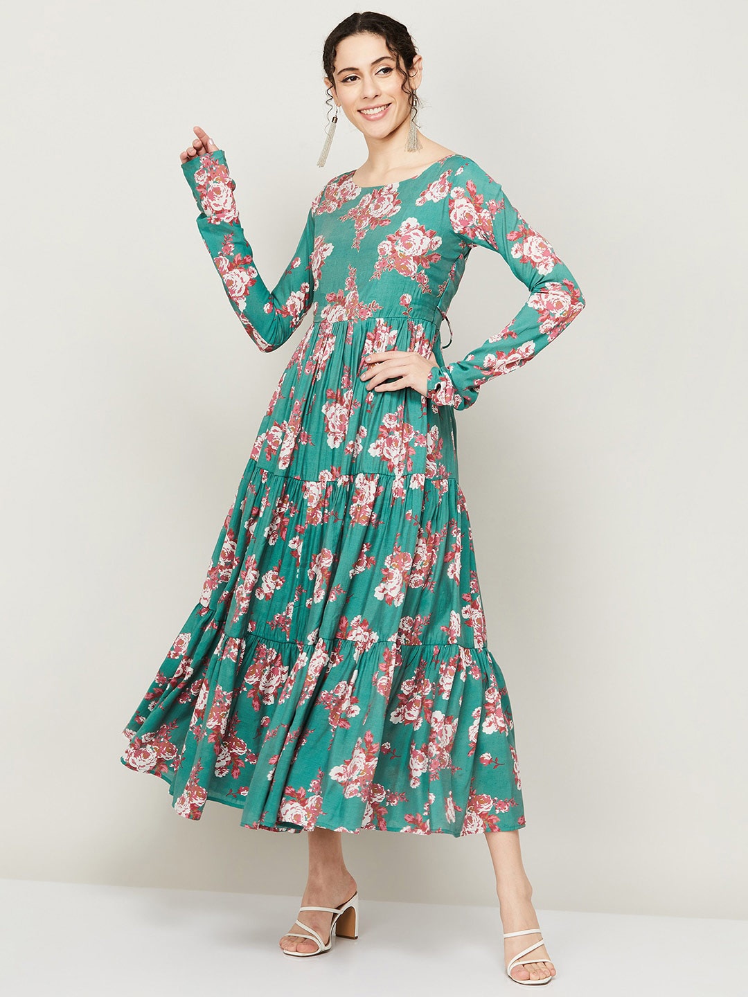 

Melange by Lifestyle Floral Printed Midi Dress, Blue