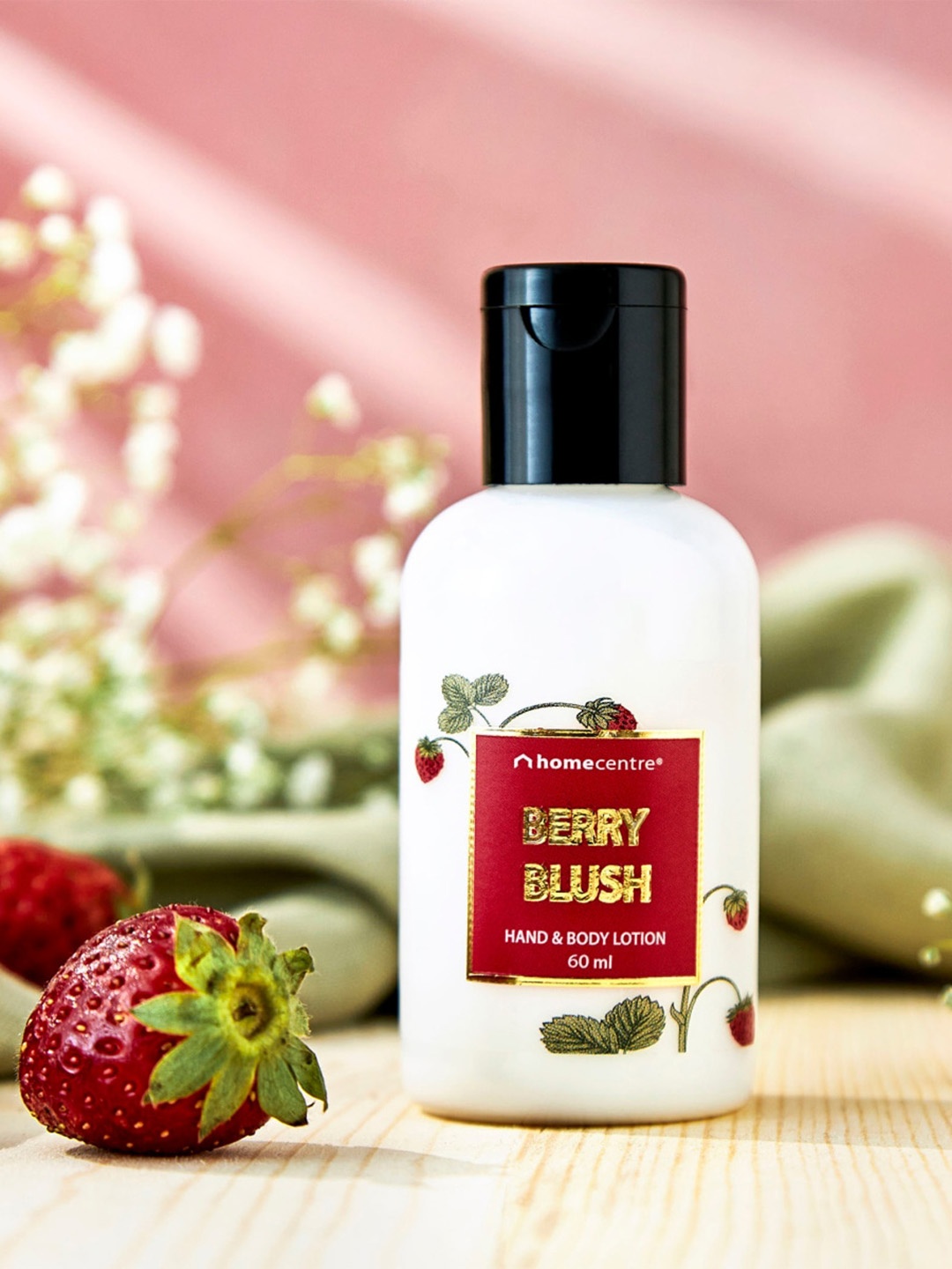 

Home Centre Elixir Berry Blush Hand and Body Lotion - 60ml, White