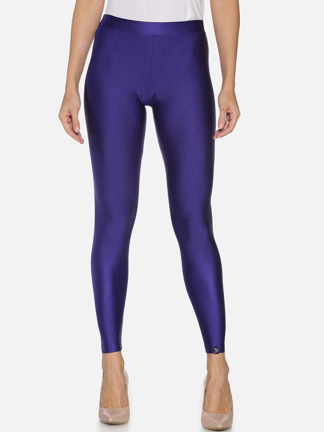 

TWIN BIRDS Women Ankle-Length Shimmer Leggings, Blue