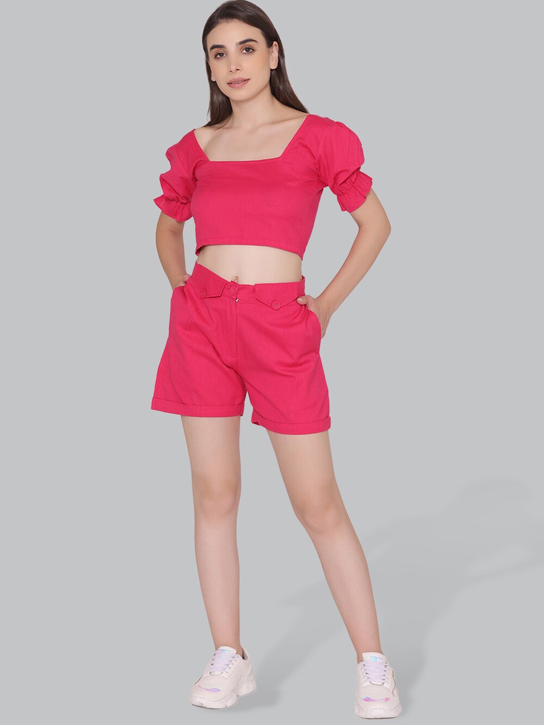 

CUFFS N LASHES Women Top & Shorts, Red