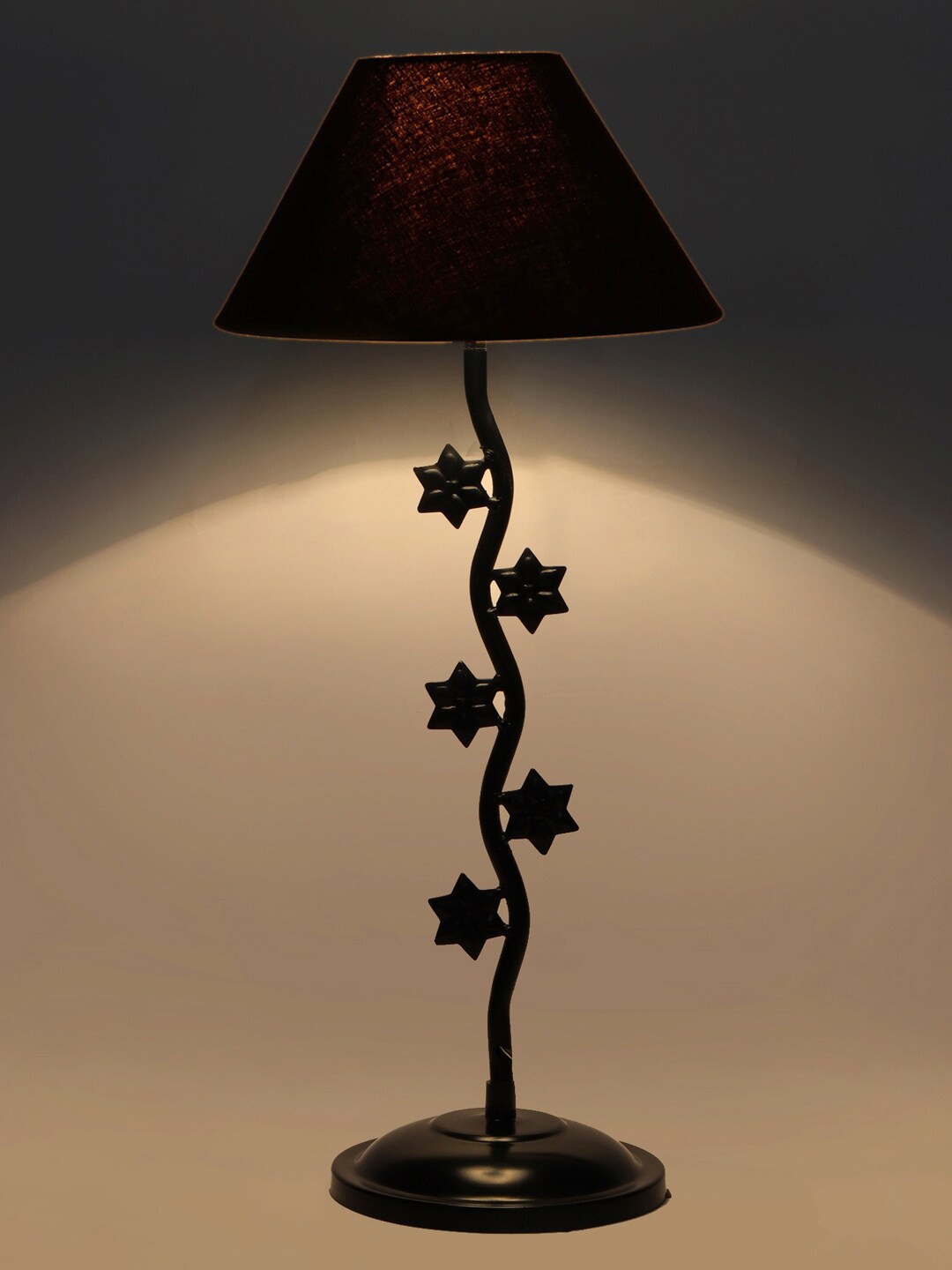 

Devansh Black Textured Cotton Zig Zag Table Lamp With Iron Base
