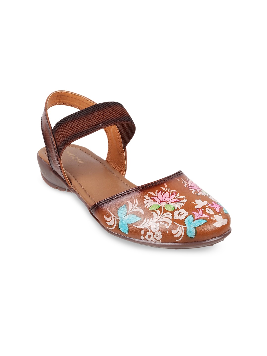 

Mochi Women Printed Comfort Heels, Tan