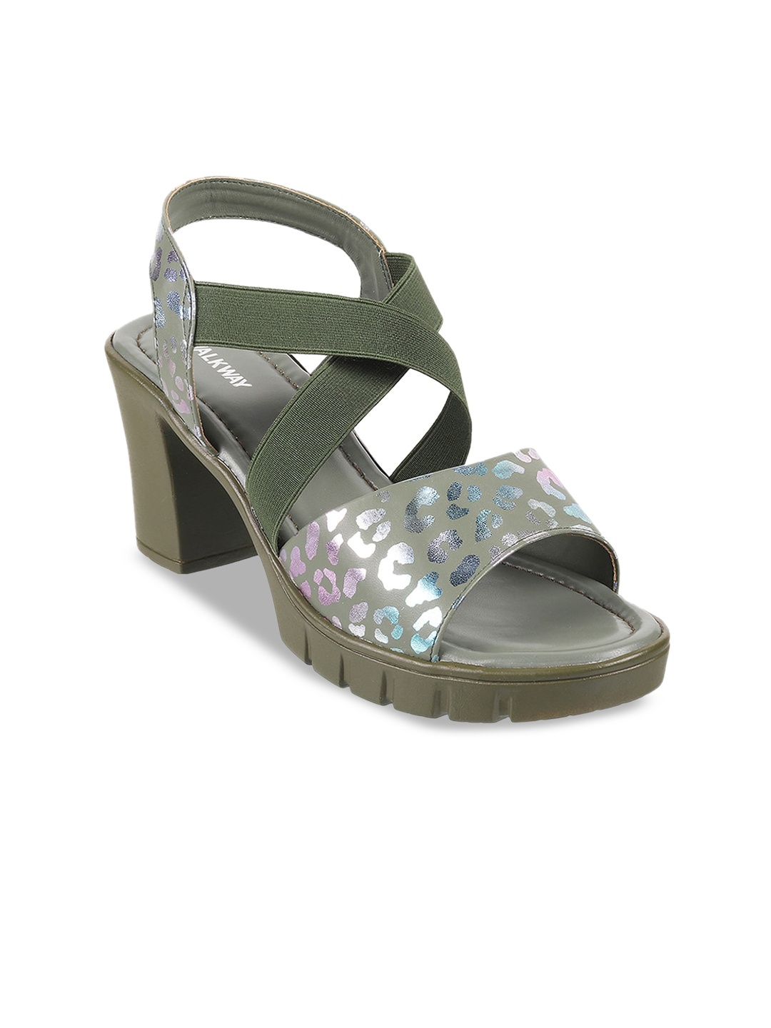 

WALKWAY by Metro Women Printed Block Heels, Green