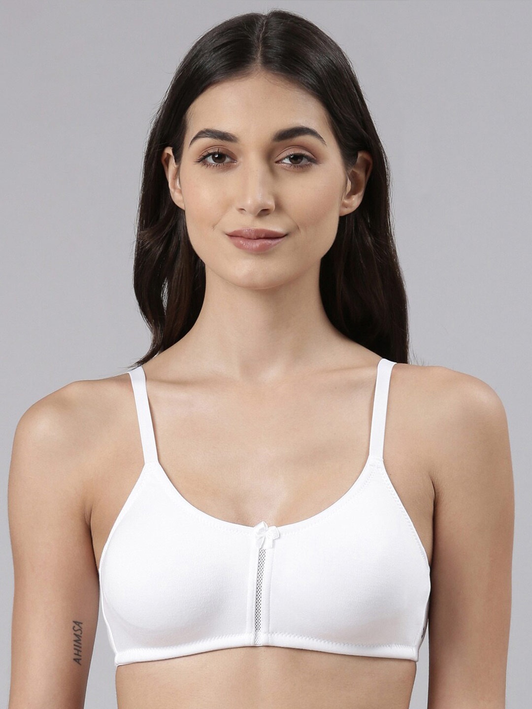 

Dollar Missy Pack of 2 Women Cotton Wire-Free Full Coverage Bra, White