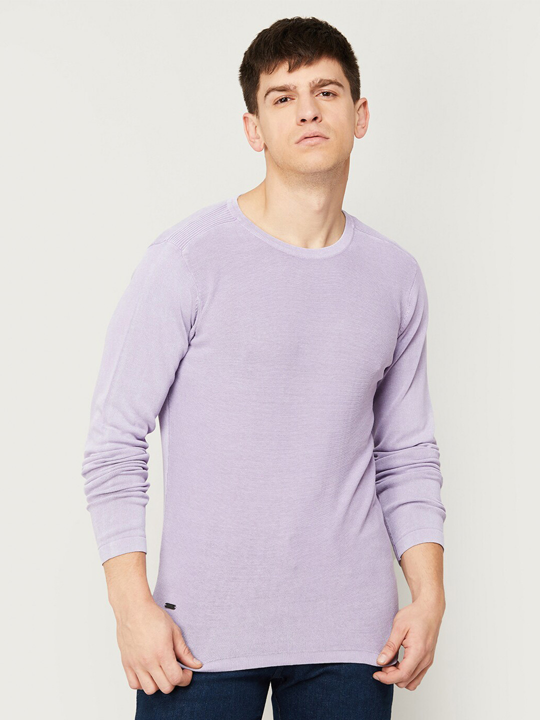 

Forca Men Pullover Cotton Sweater, Lavender