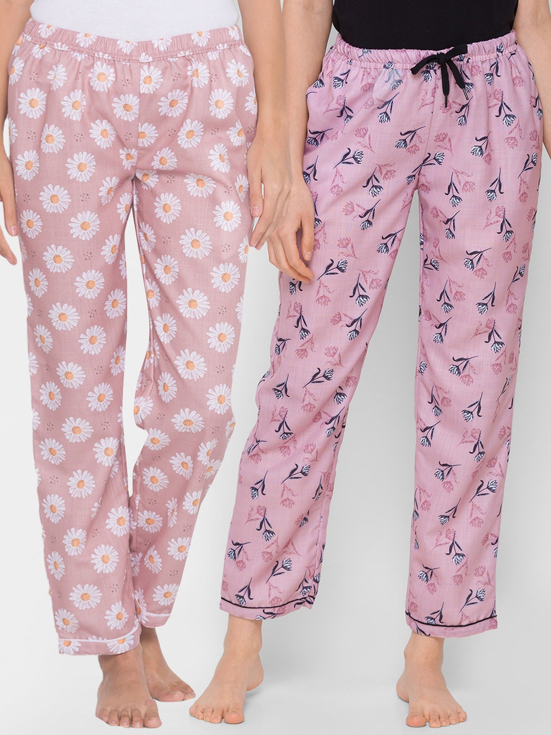 

FashionRack Women Pack Of 2 Printed Lounge Pants, Pink