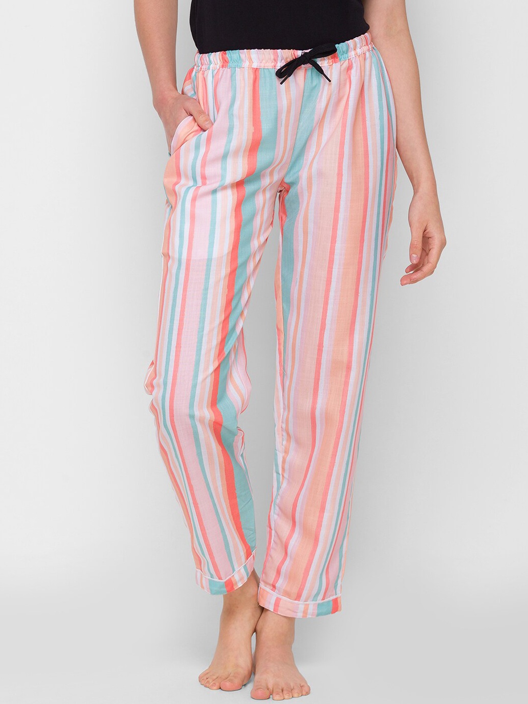 

FashionRack Women Printed Cotton Lounge Pants, Pink