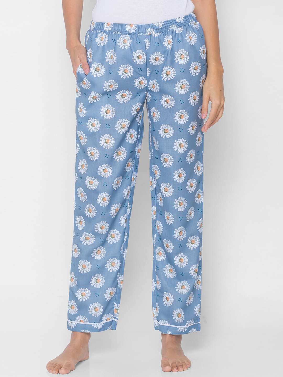 

FashionRack Women Floral Printed Lounge Pant, Blue