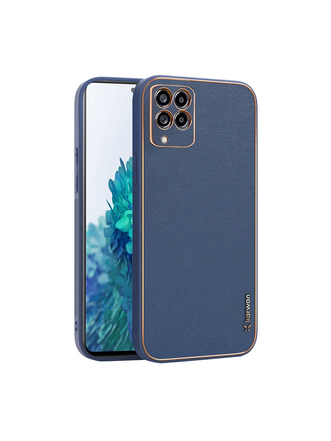 

Karwan Shock Proof SAMSUNG M53 Leather Phone Back Case, Blue