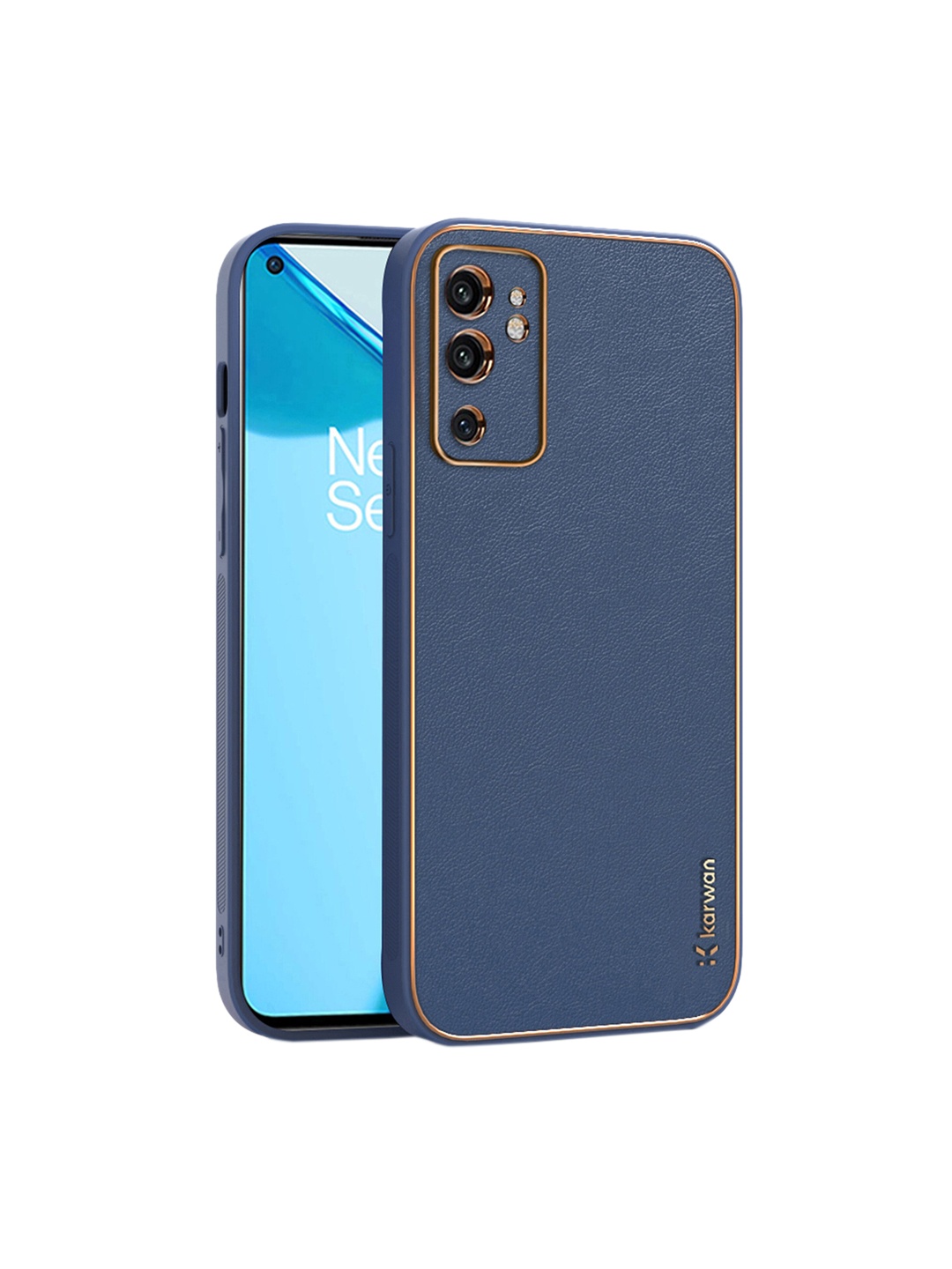 

Karwan OnePlus 9RT 5G Leather Shock Proof Phone Back Case, Blue