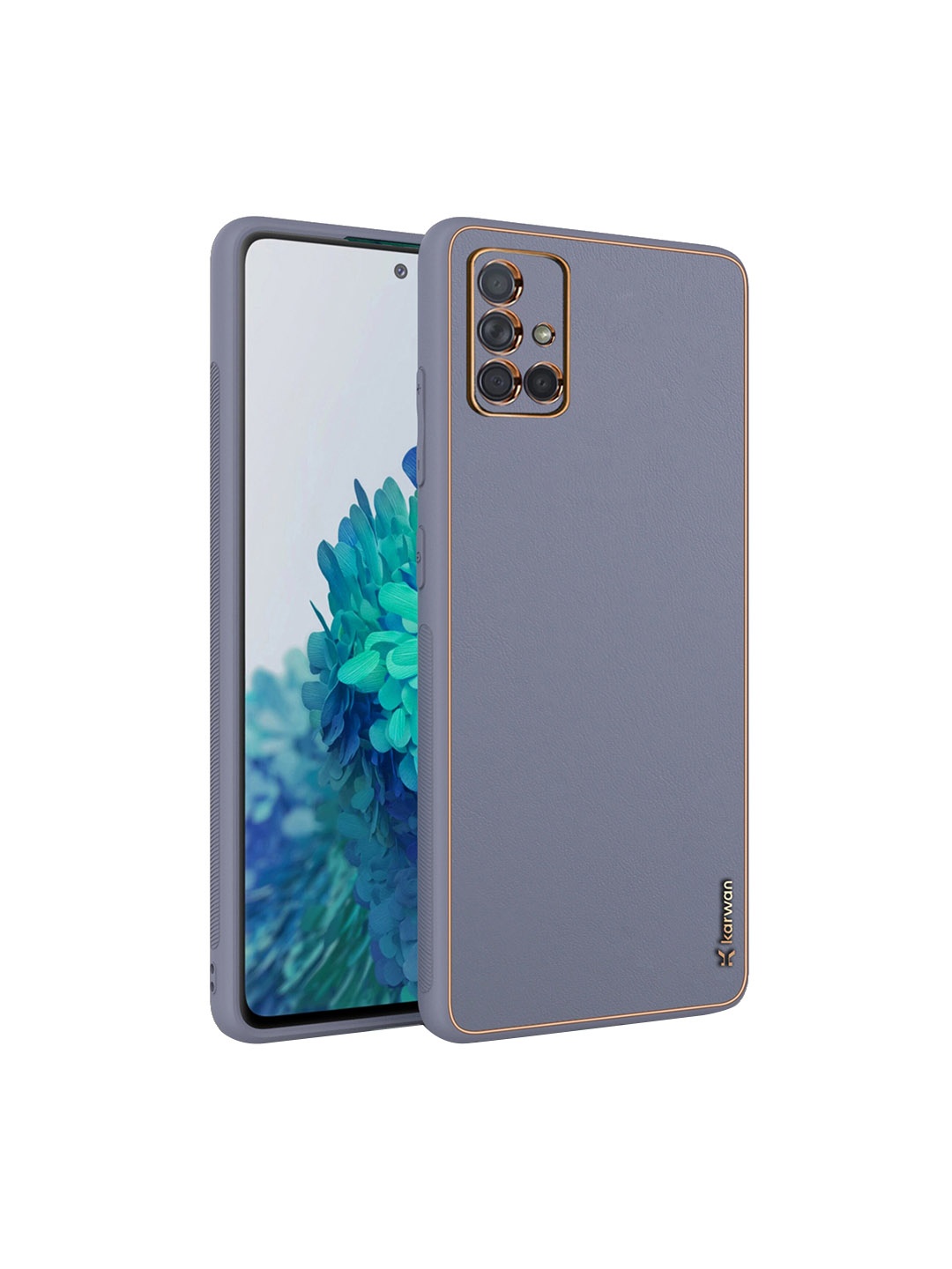 

Karwan Samsung Galaxy A71 Mobile Leather Back Cover, Grey