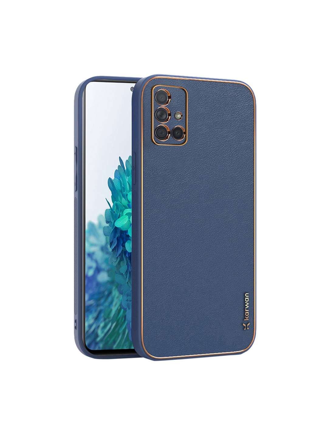 

Karwan Samsung Galaxy A71 Mobile Leather Back Cover, Blue