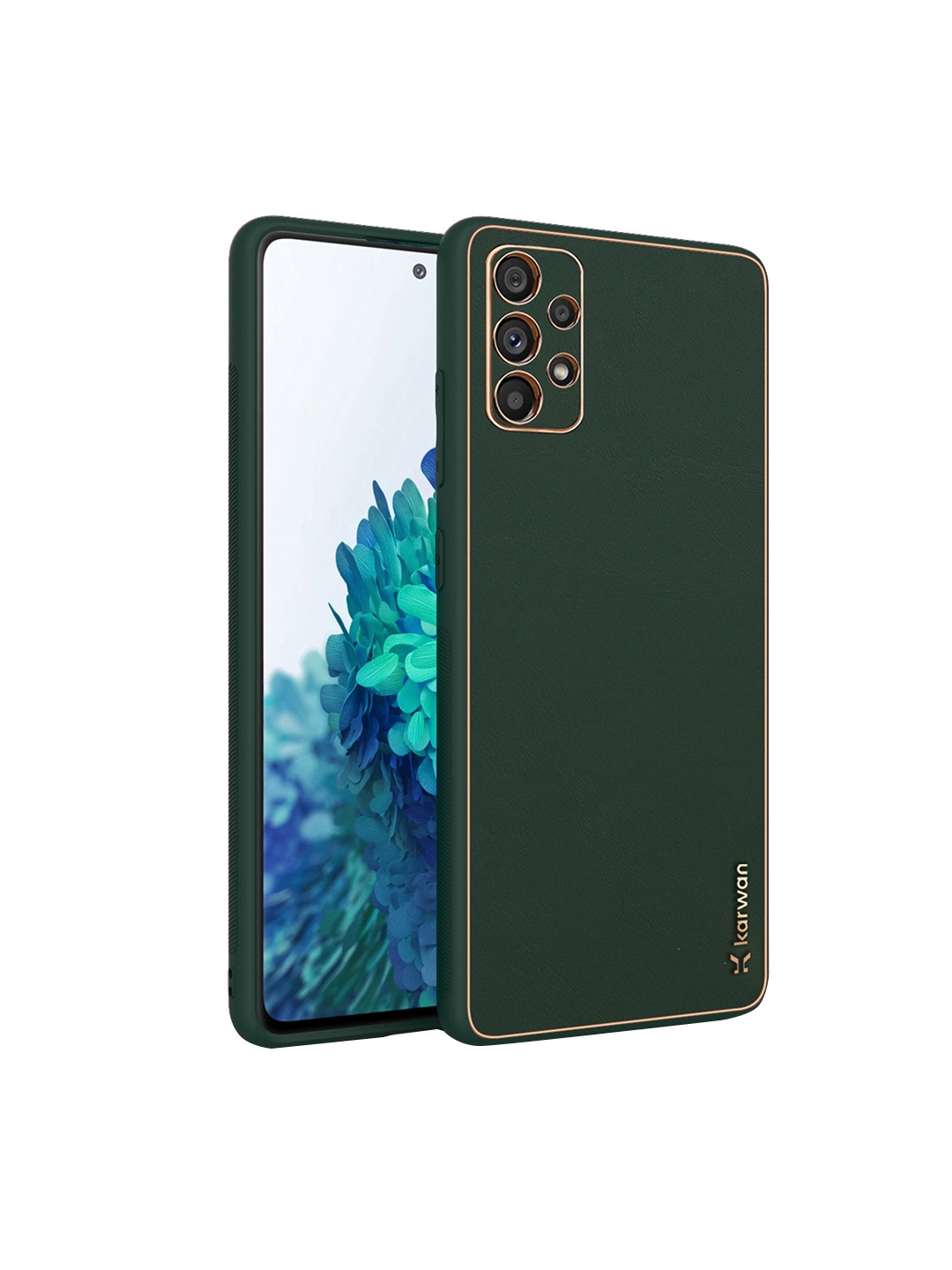 

Karwan Samsung Galaxy A53 Mobile Leather Back Cover, Green