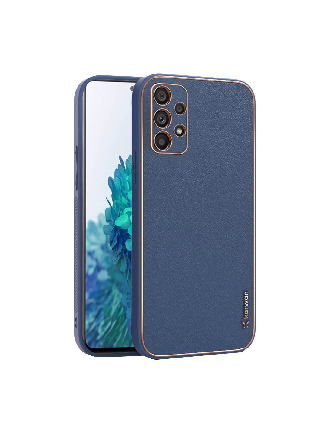 

Karwan Shock Proof Samsung Galaxy A53 Leather Phone Back Case, Blue