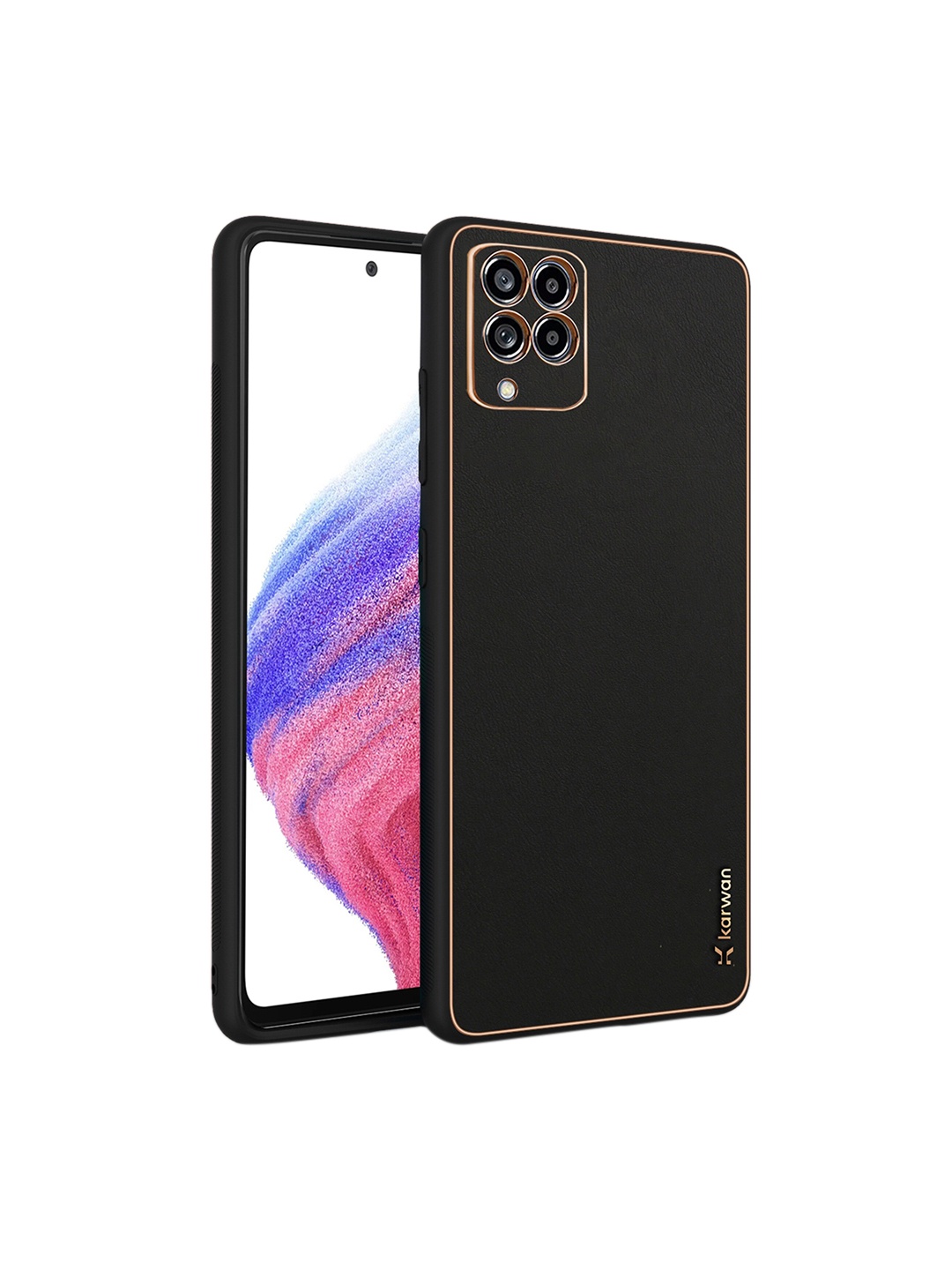 

Karwan Shock Proof SAMSUNG Galaxy M53 Leather Phone Back Case, Black