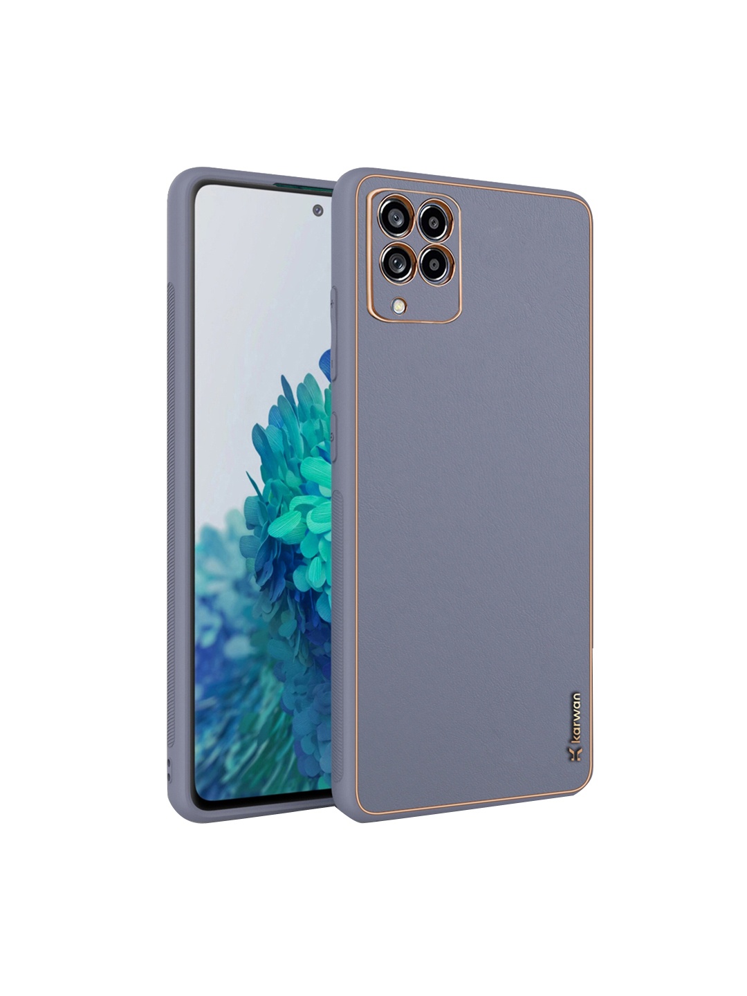 

Karwan Samsung Galaxy M53 Leather Shock Proof Phone Back Cover, Grey