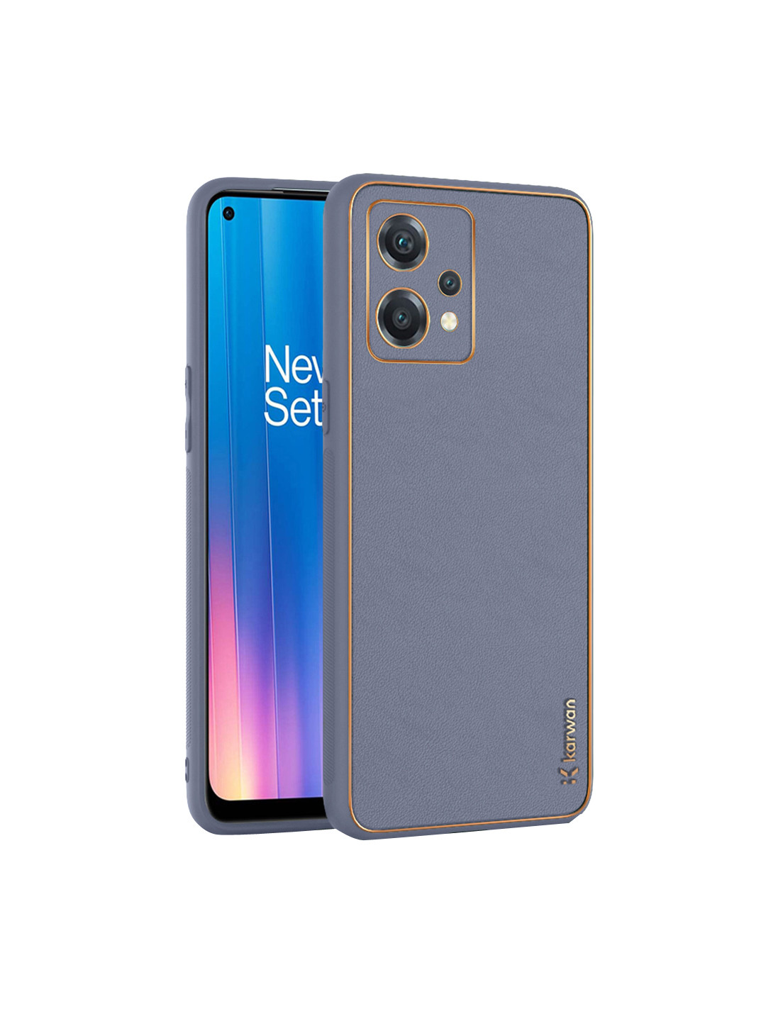 

Karwan OnePlus Nord CE 2 Lite 5G Leather Shock Proof Phone Back Cover, Grey
