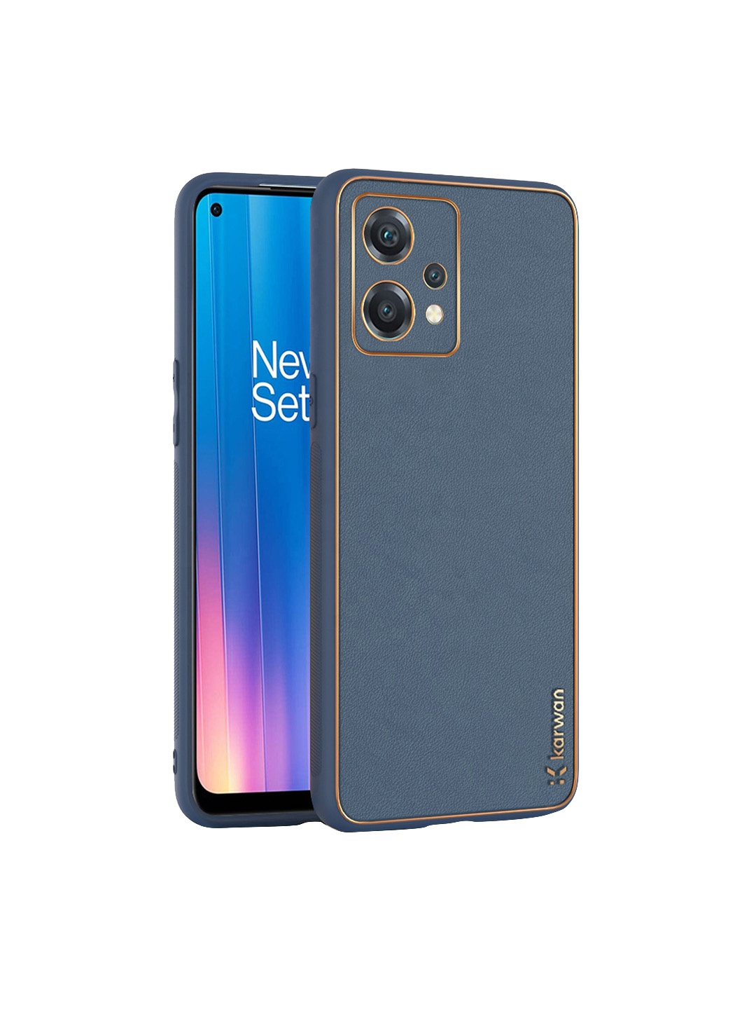 

Karwan OnePlus Nord CE 2 Lite 5G Leather Shock Proof Phone Back Cover, Blue