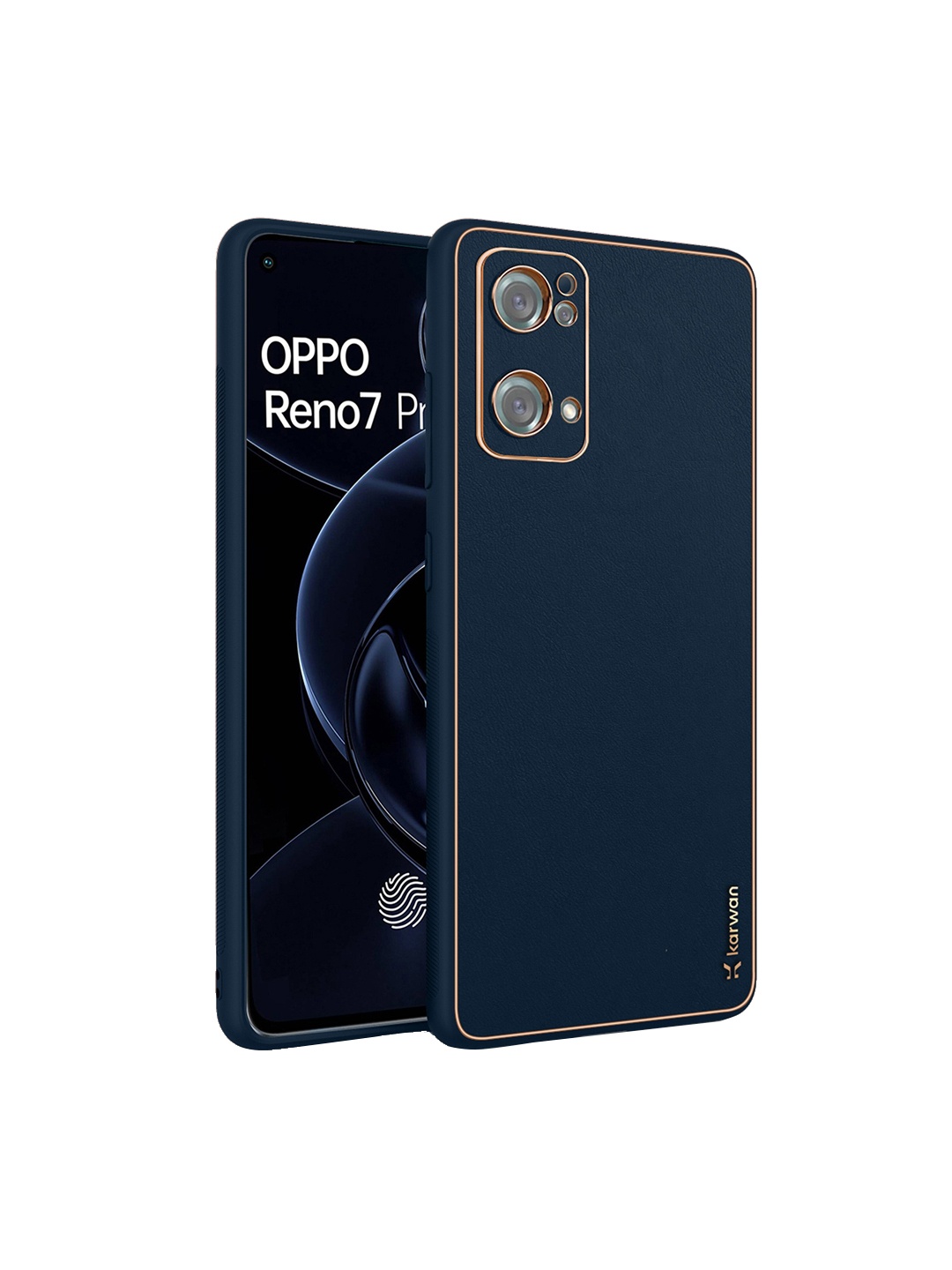 

Karwan OPPO Reno7 Pro 5G Leather Shock Proof Phone Back Cover, Blue