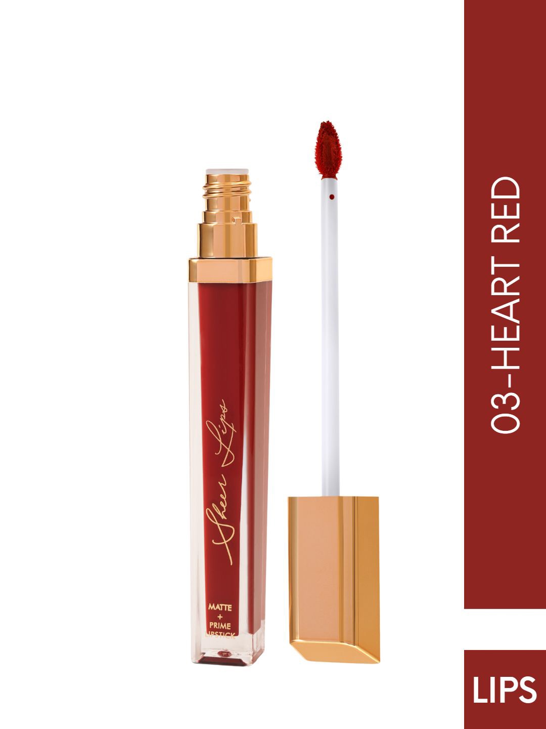 

GLAM21 Sheer Lips Long Lasting Matte Liquid Lipstick 8 ml - Heart Red 03