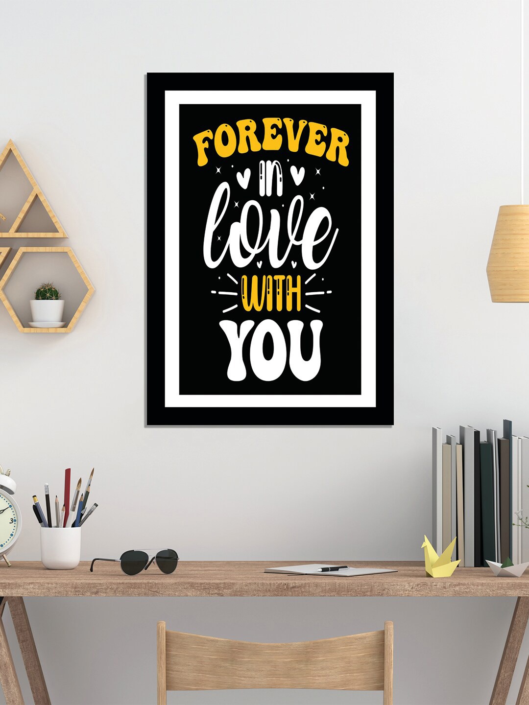 

WENS Black Laminated Valentine Quote Printed Wall Art