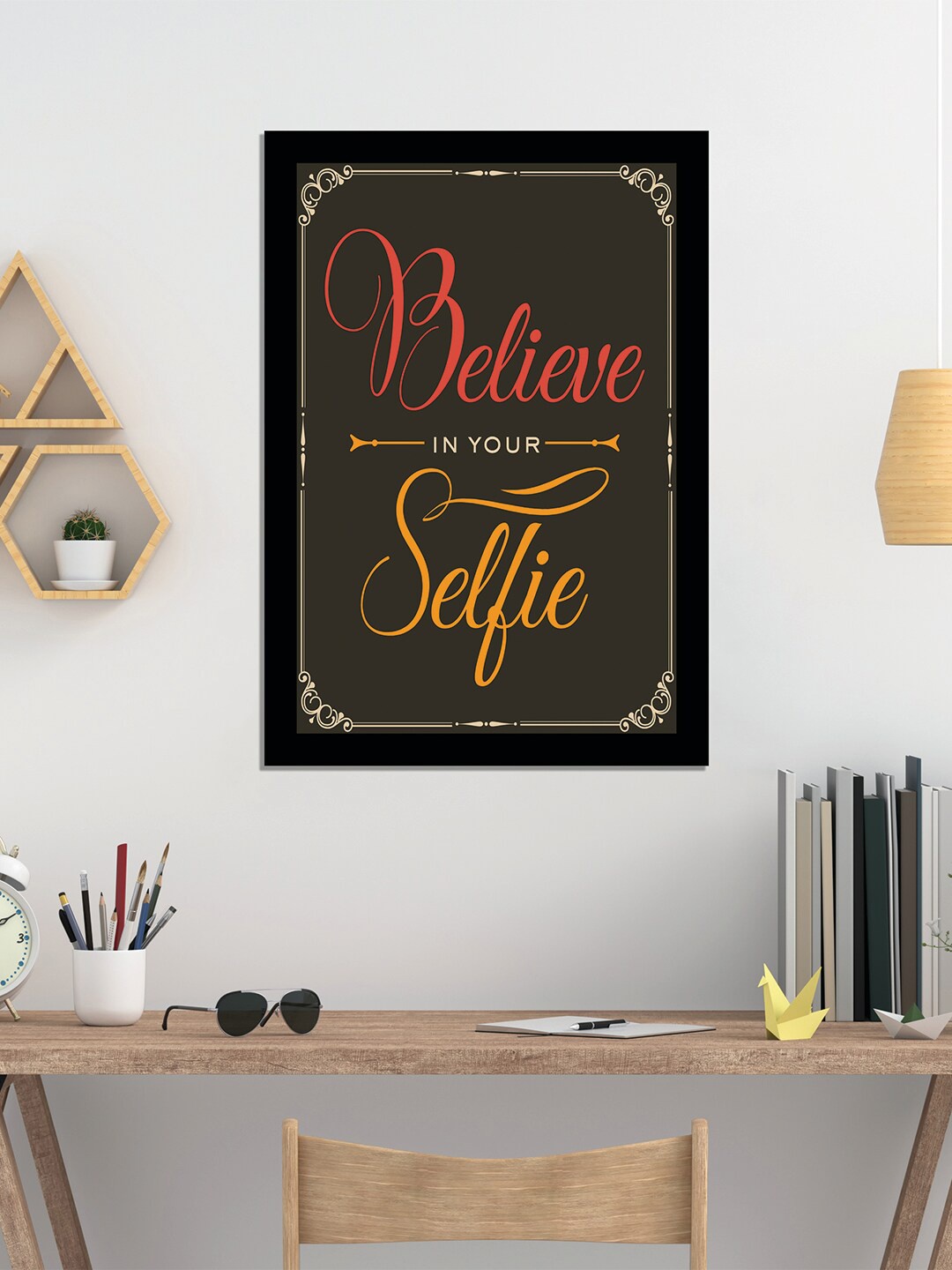 

WENS Black Quotes Painted Wall Art