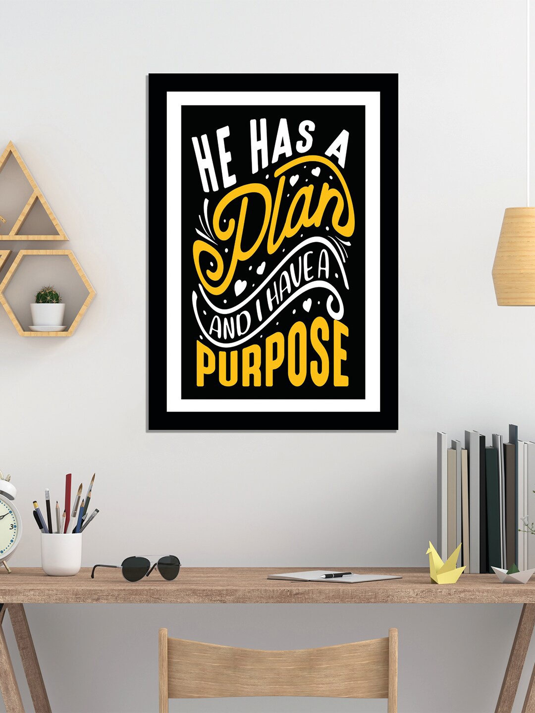 

WENS Black Inspirational Quotes Painted Wall Art