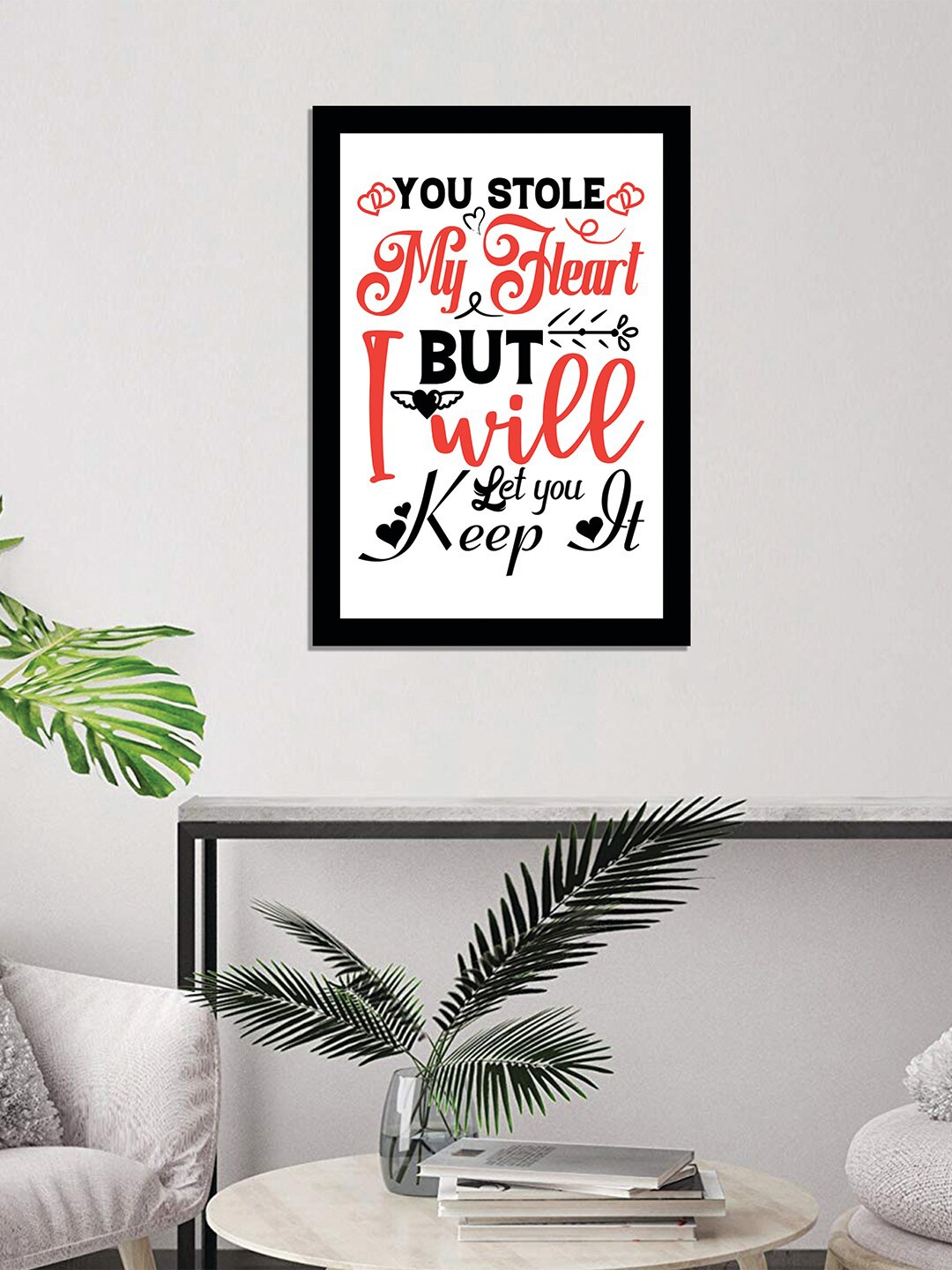 

WENS Black & White Valentine Quotes Framed Wall Art