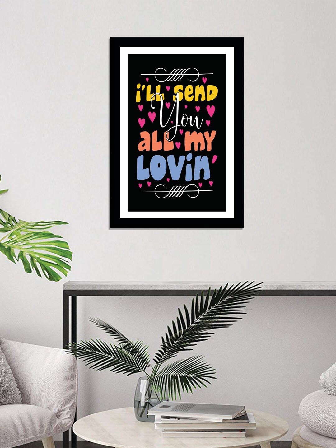 

WENS Black Valentine Quote Framed Wall Art