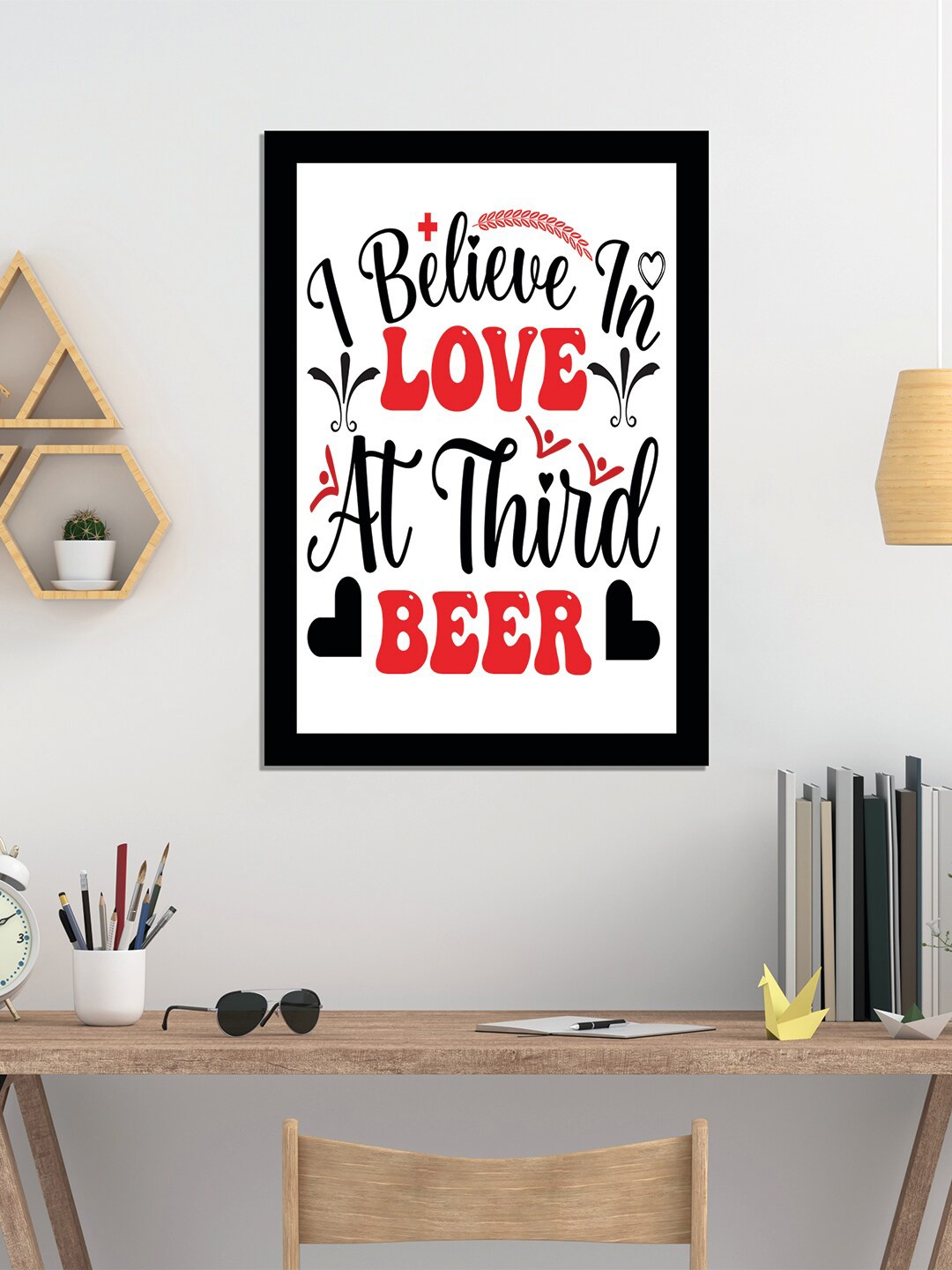 

WENS Black & White Valentine Quotes Framed Wall Art