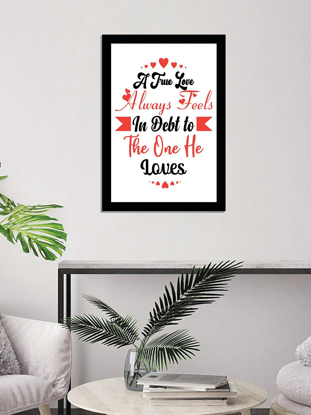 

WENS Black & White Valentine Quotes Framed Wall Art