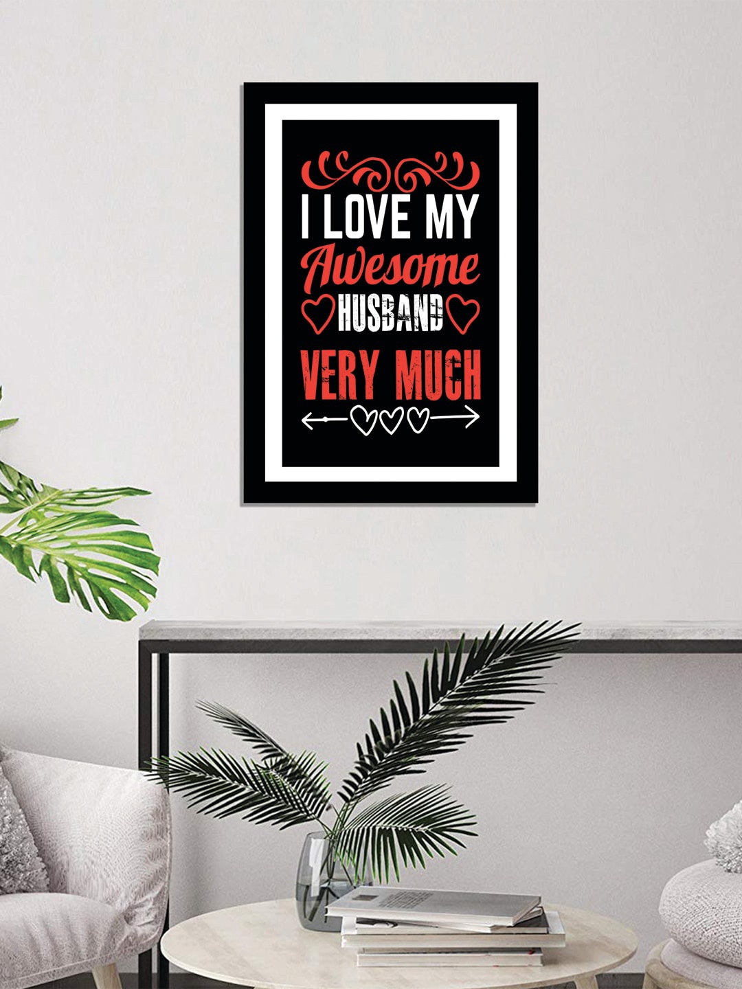 

WENS Black & Red Valentine Quotes Framed Wall Art