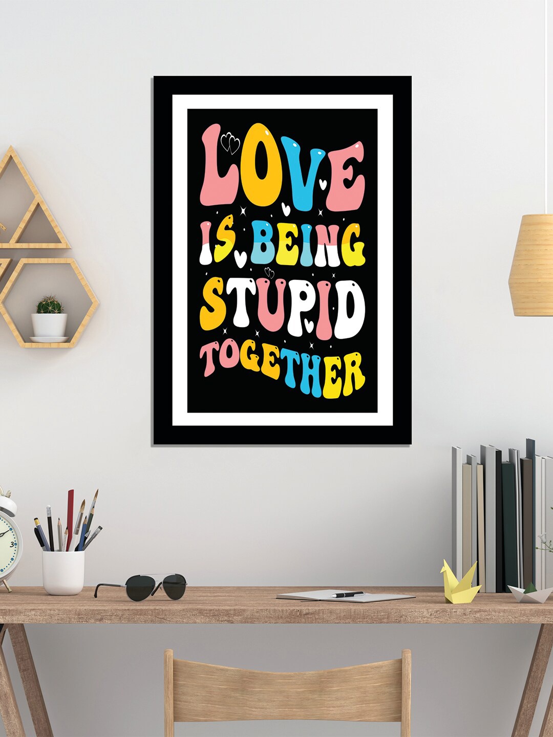 

WENS Black & Pink Valentine Quotes Framed Wall Art