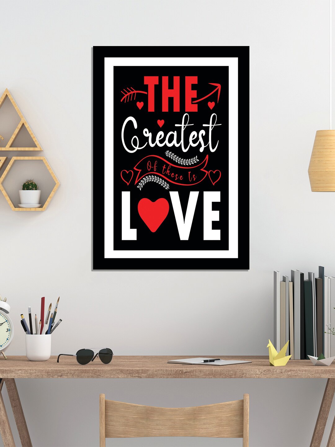 

WENS Black & Red Valentine Quotes Framed Wall Art