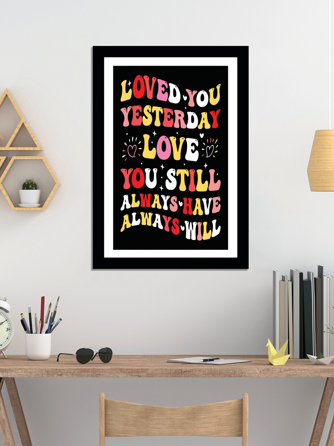 

WENS Black & Red Valentine Quotes Framed Wall Art