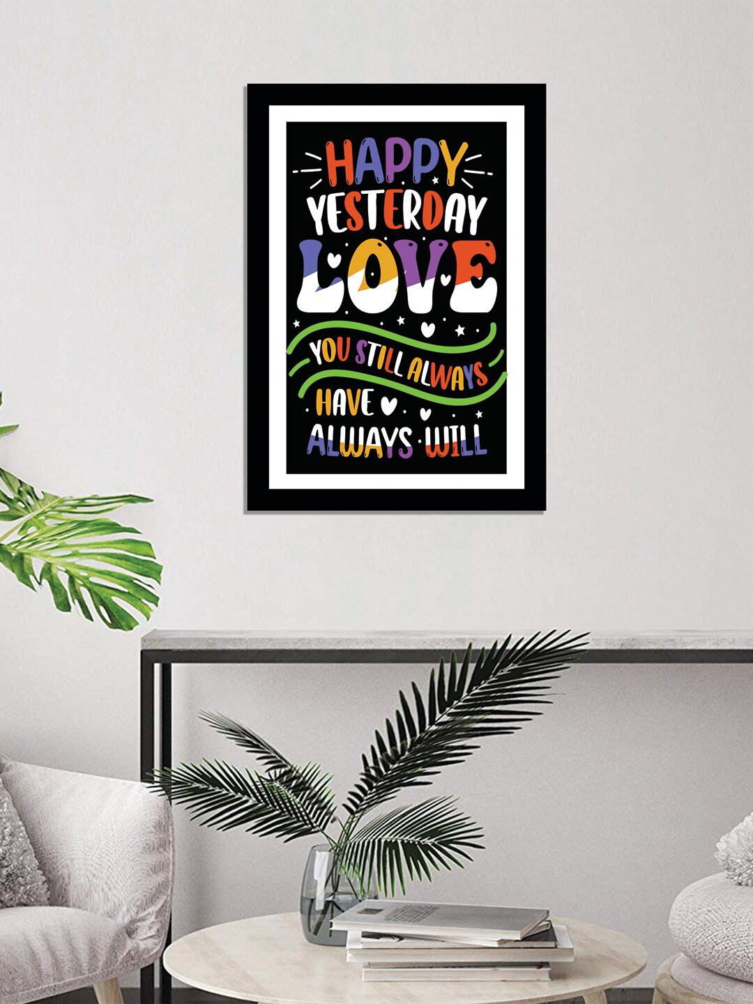 

WENS Black & Blue Valentine Quotes Framed Wall Art