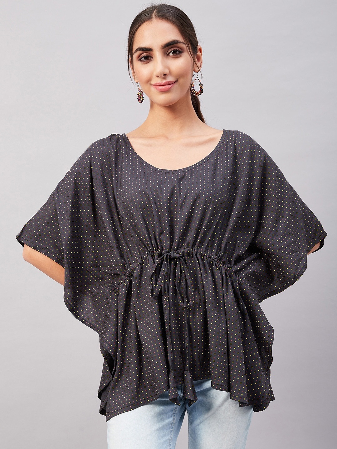 

InWeave Print Kaftan Top, Grey