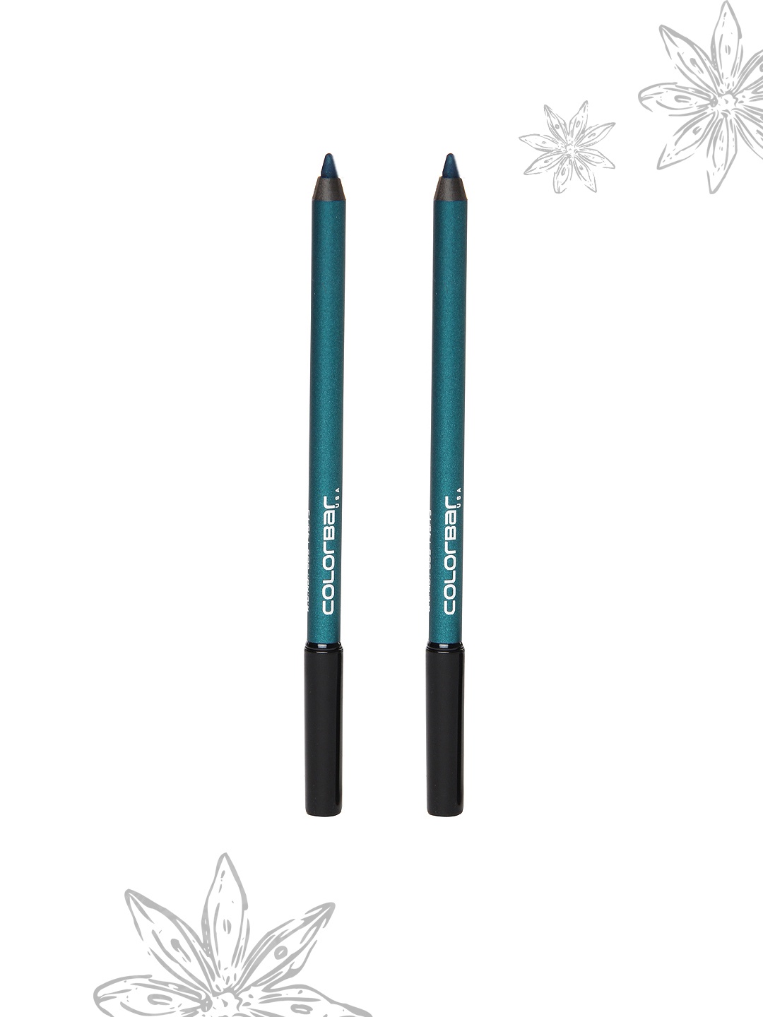 

Colorbar Set of 2 Just Smoky Just Teal Kajals 004, Silver