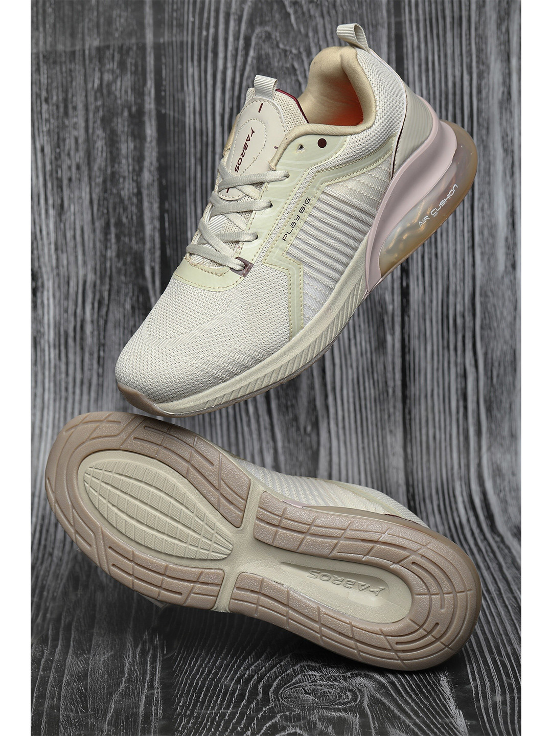 

ABROS Men Thor Running Sports Shoes, Cream