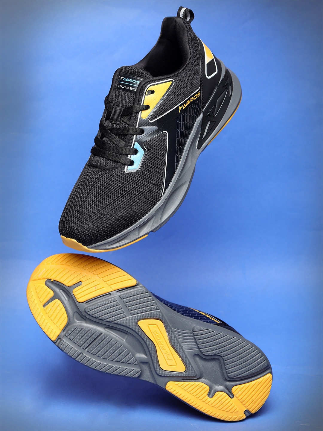 

ABROS Men Manchester Running Sports Shoes, Black
