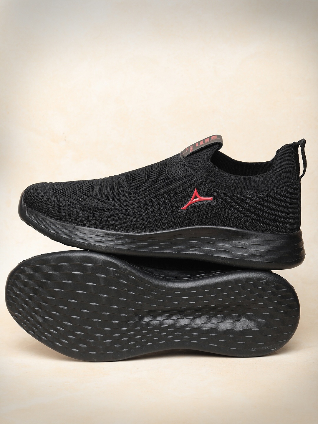 

ABROS Men Genos Running Sports Shoes, Black