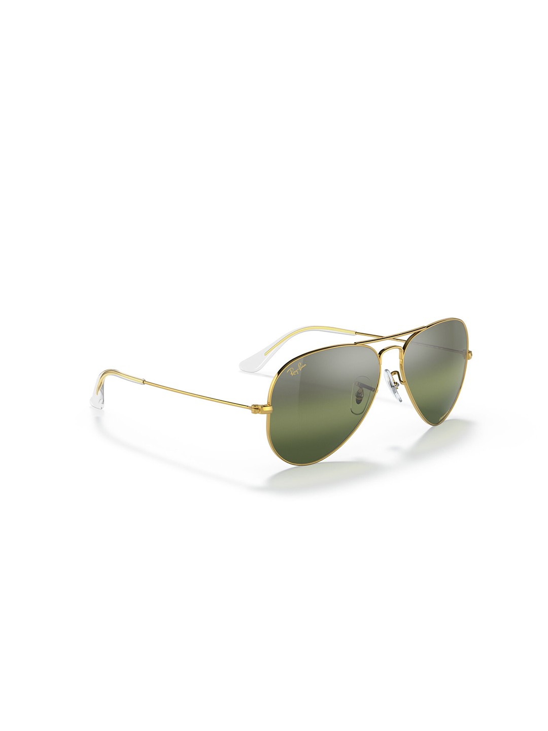 

Ray-Ban Unisex Polarized Green Lens Pilot Sunglasses - 0RB30259196G458, Gold