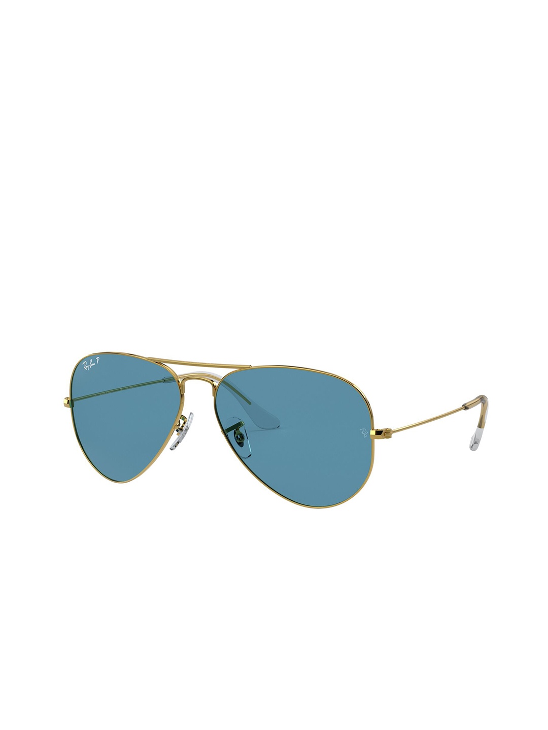 

Ray-Ban Unisex Polarized Blue Lens Pilot Sunglasses - 0RB30259196S262, Gold