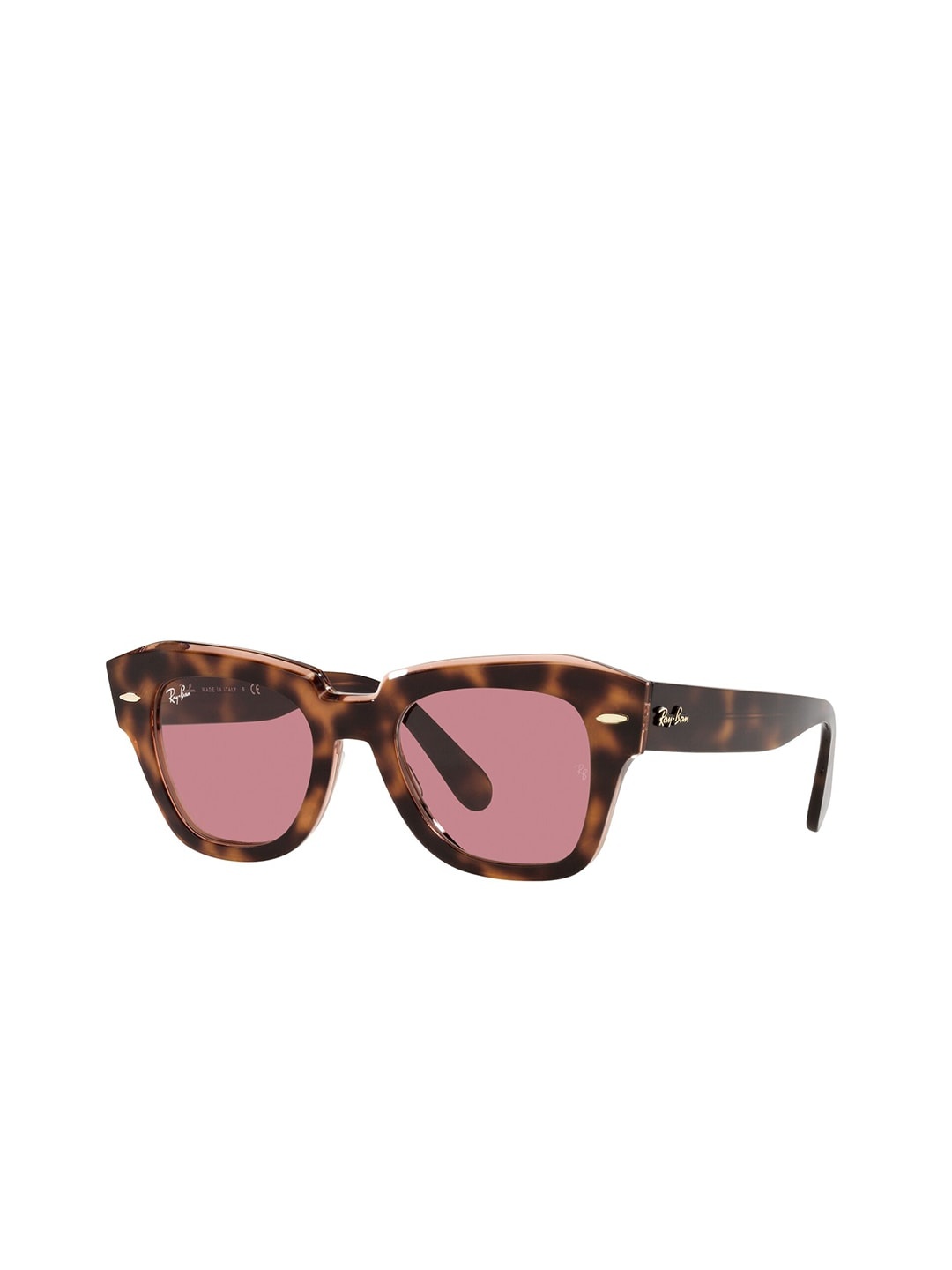 

Ray-Ban Unisex Square Sunglass with UV Protected Lens 8056597511155, Brown