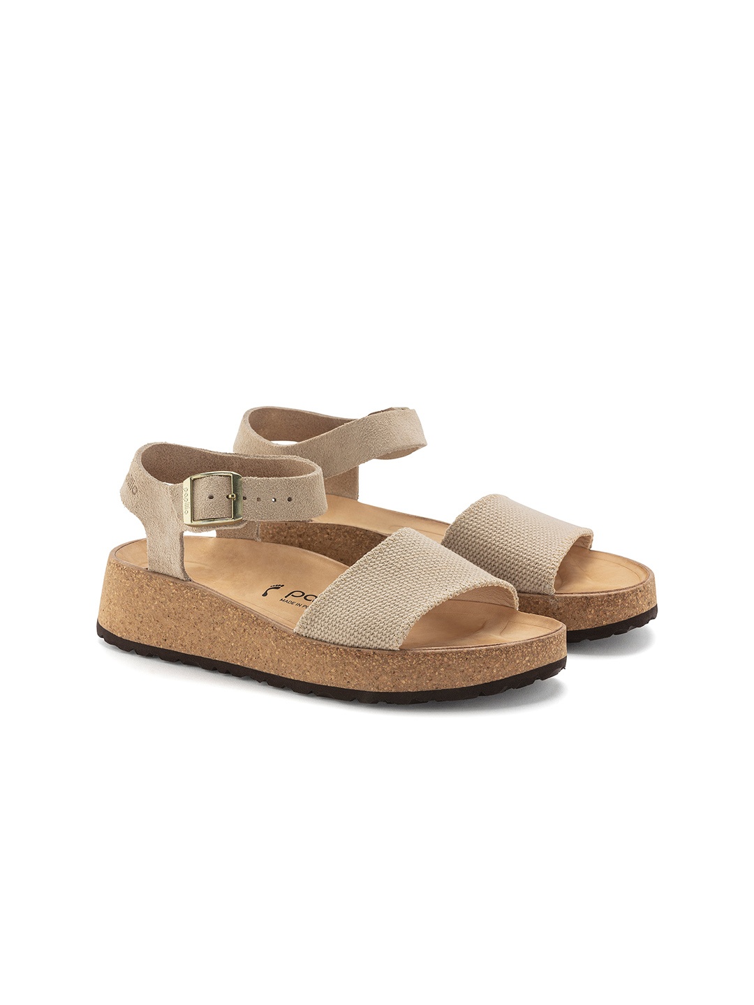 

Birkenstock Women Papillio Glenda Narrow Width Open Toe Flats, Beige