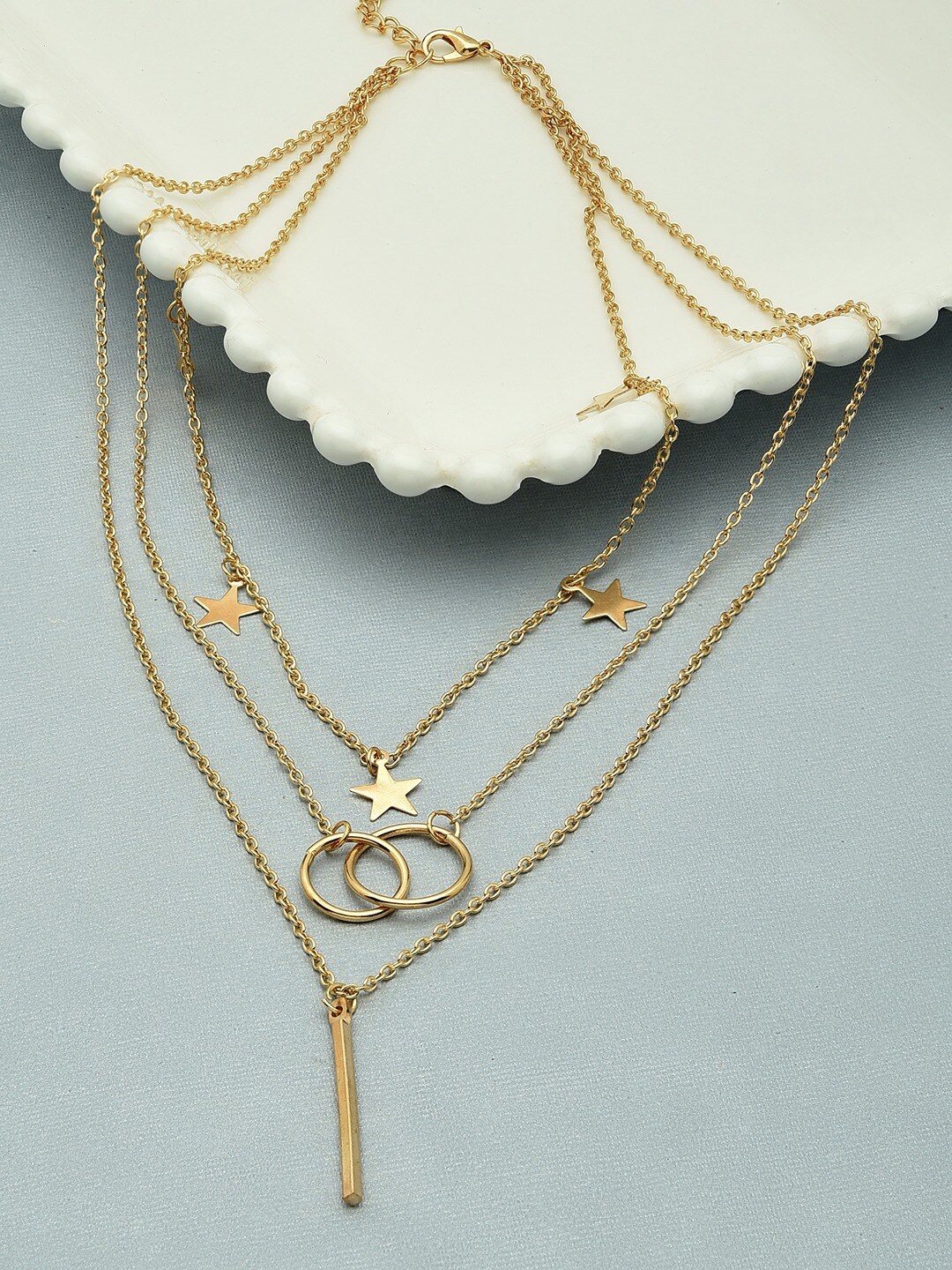 

AMI Gold-Plated Contemporary 3 Layered Chain