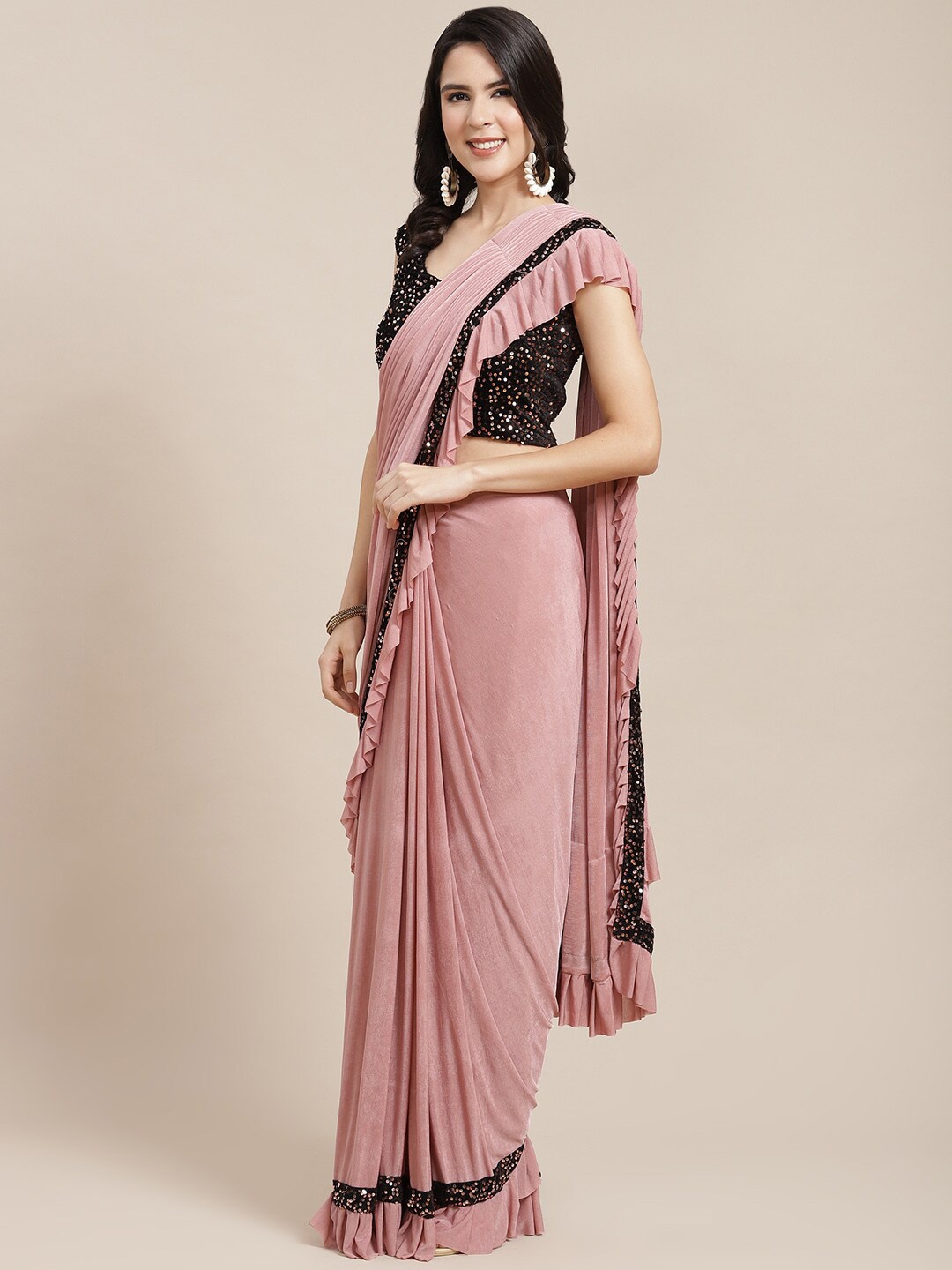 

Kalista Pink & Black Saree